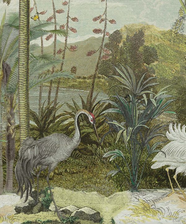 South Asian Subcontinent Grasscloth Mural - Image 2