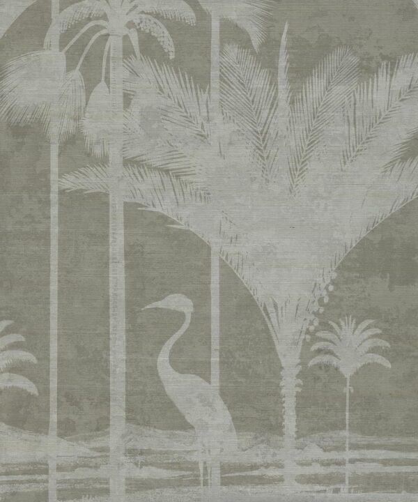 Shadow Palms Grasscloth Mural