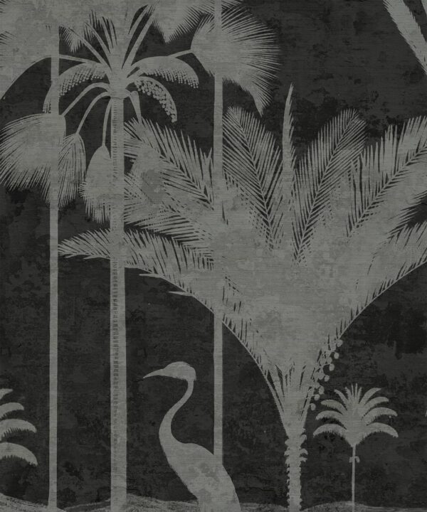 Shadow Palms Grasscloth Mural - Image 3