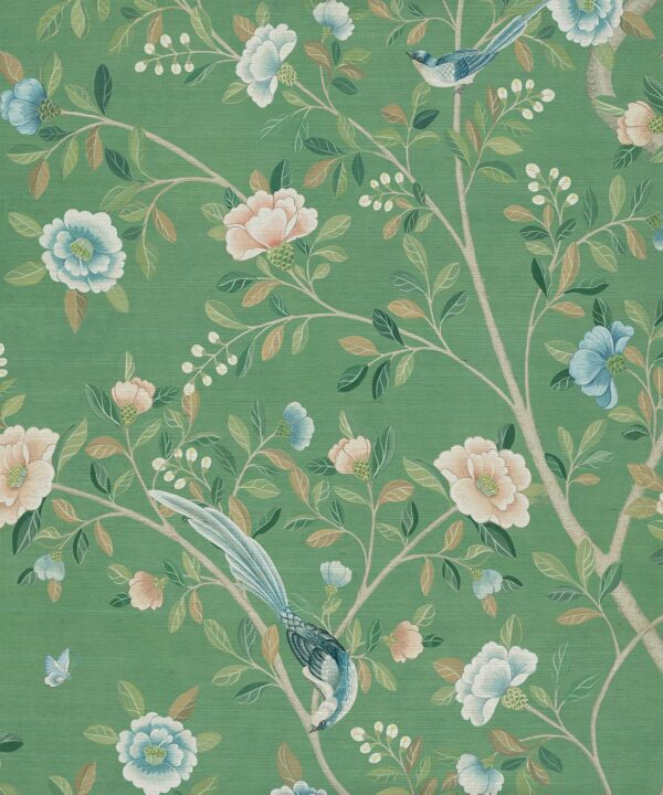 Camellia Tree Grasscloth Mural - Image 2