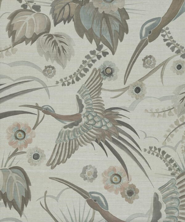 Paradise Wings Grasscloth Wallpaper
