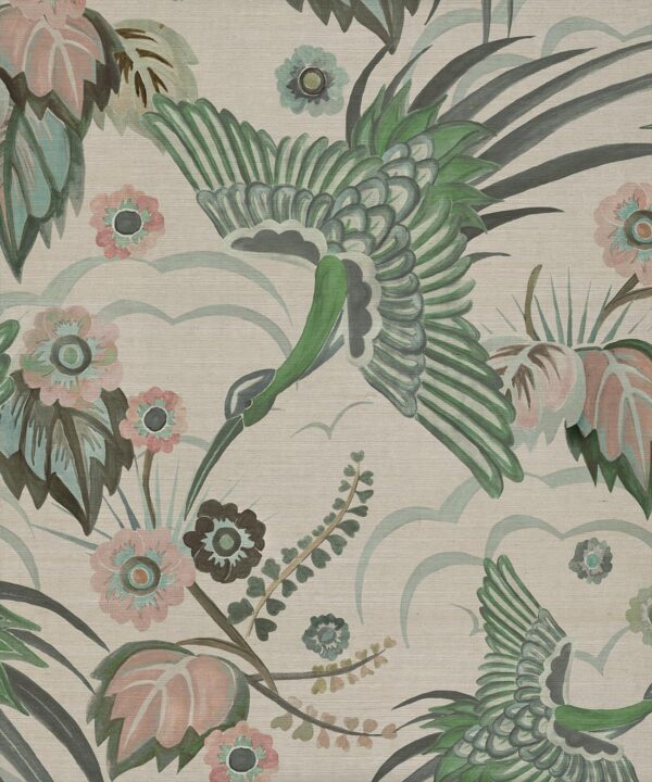 Paradise Wings Grasscloth Wallpaper - Image 4