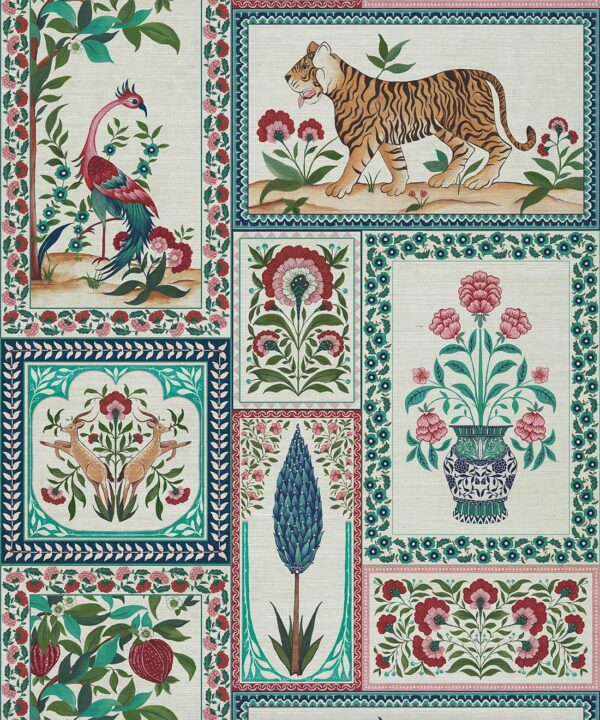 Courtyard Grasscloth Wallpaper - Image 3
