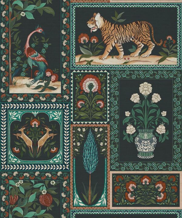 Courtyard Grasscloth Wallpaper - Image 5