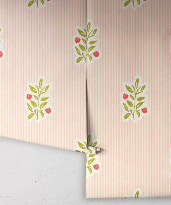 Piper,Nooooo Wallpaper | Colourway: Peach & Pink | Anything But Basic Collection | Gray Benko x Milton&King | Roll