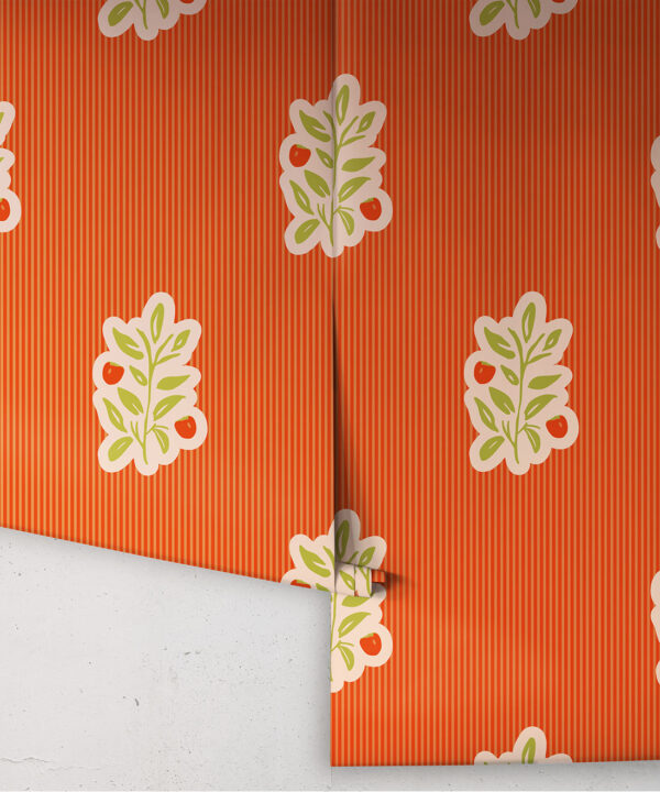 Piper,Nooooo Wallpaper | Colourway: Tangerine | Anything But Basic Collection | Gray Benko x Milton&King | Roll