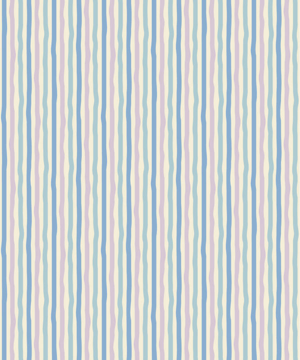 Can’t Keep It Straight Wallpaper | Colourway: Blue & Lavender | Anything But Basic Collection | Gray Benko x Milton&King | Swatch