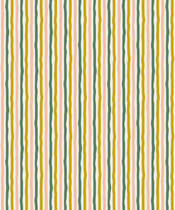 Can’t Keep It Straight Wallpaper | Colourway: Chartreuse, Green & Pink | Anything But Basic Collection | Gray Benko x Milton&King | Swatch