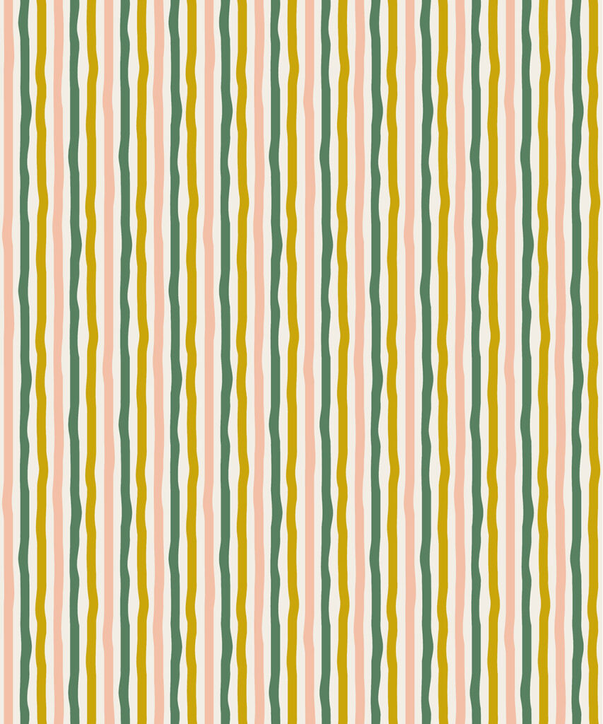 Can’t Keep It Straight Wallpaper | Colourway: Chartreuse, Green & Pink | Anything But Basic Collection | Gray Benko x Milton&King | Swatch