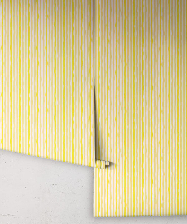Can’t Keep It Straight Wallpaper | Colourway: Yellow | Anything But Basic Collection | Gray Benko x Milton&King | Roll