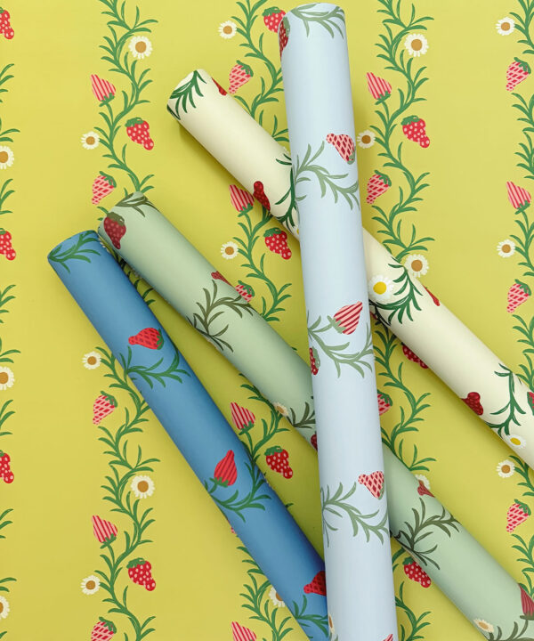 Strawberry Fields Wallpaper | Anything But Basic Collection | Gray Benko x Milton&King | Roll