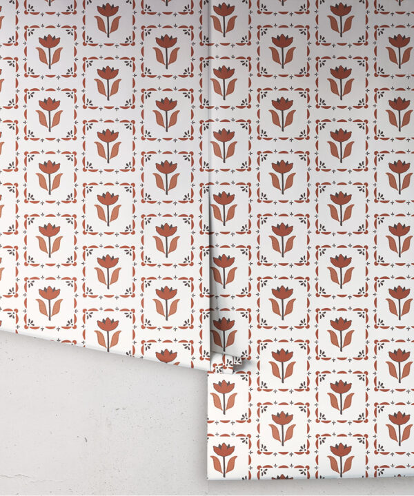 Flora Wallpaper | Colourway: Brown & Black | Anything But Basic Collection | Gray Benko x Milton&King | Roll