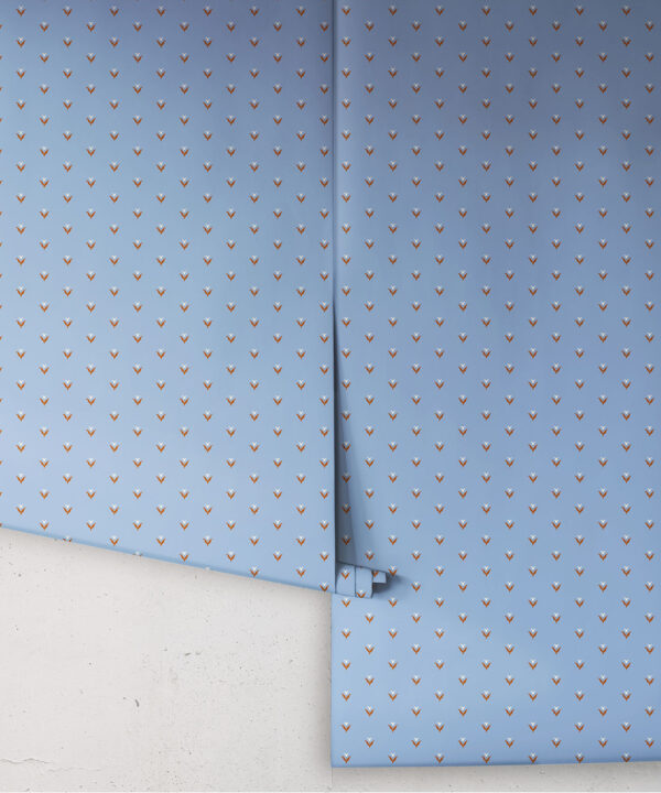 Nana’s Kitchen Wallpaper | Colourway: Periwinkle & Brown | Anything But Basic Collection | Gray Benko x Milton&King | Roll