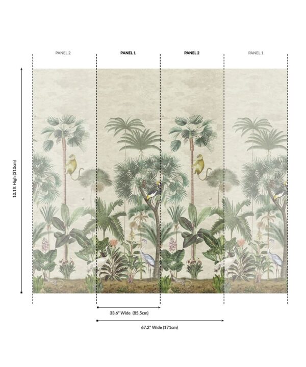 Indian Summer Grasscloth Mural - Image 4