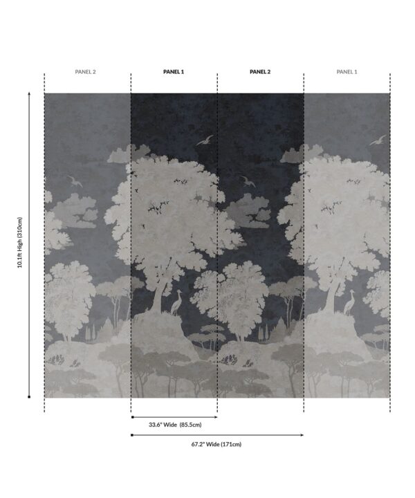 Tuscan Landscape Grasscloth Mural - Image 6