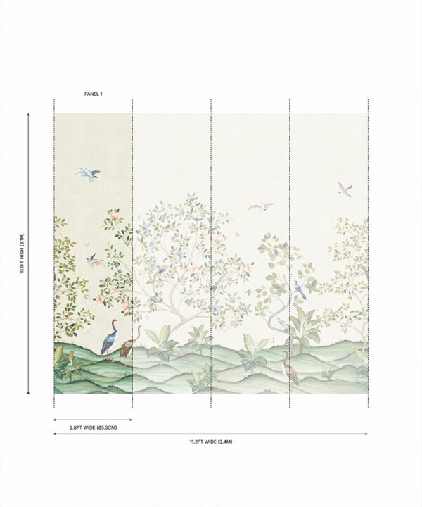 Spring Landscape Grasscloth Mural - Image 3