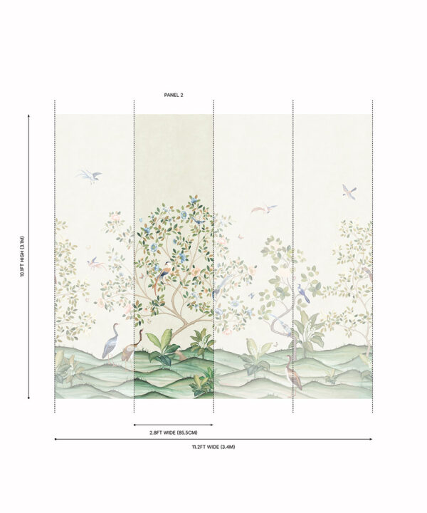 Spring Landscape Grasscloth Mural - Image 4