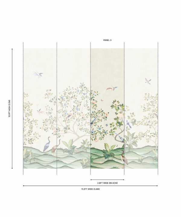 Spring Landscape Grasscloth Mural - Image 5