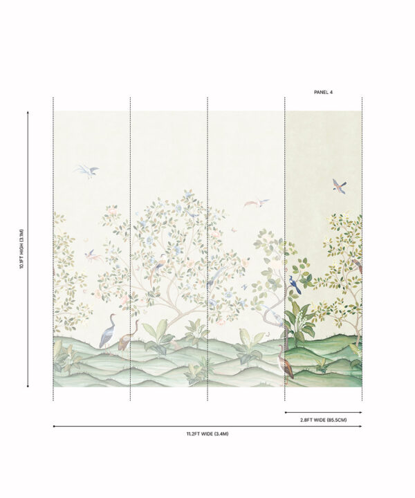 Spring Landscape Grasscloth Mural - Image 6