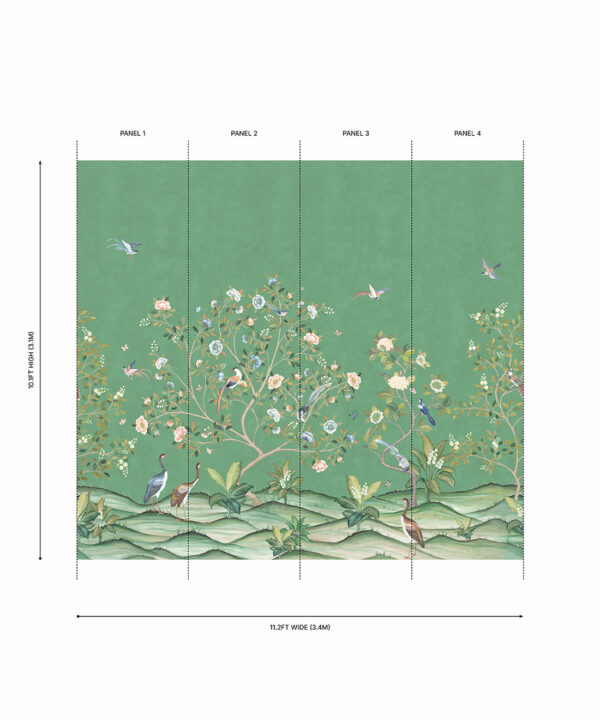 Spring Landscape Grasscloth Mural - Image 8