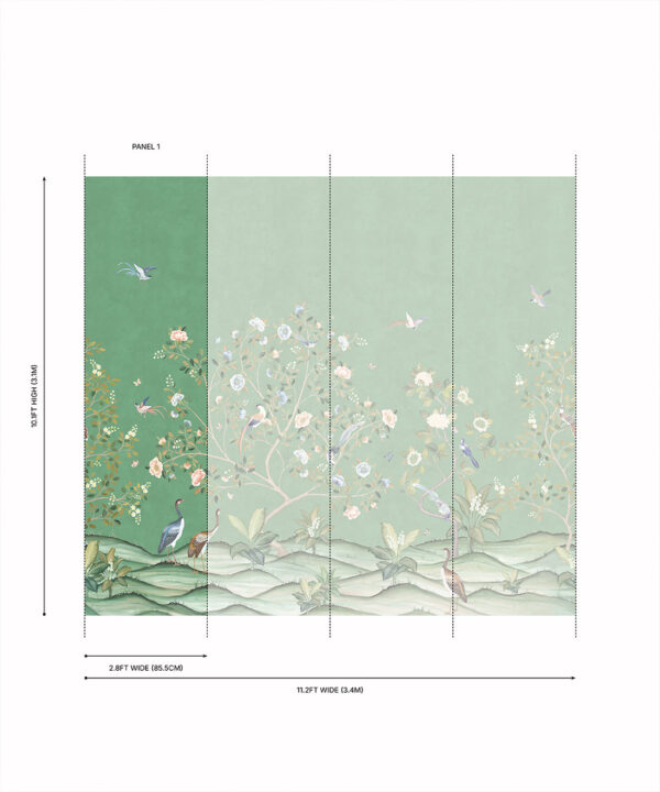 Spring Landscape Grasscloth Mural - Image 9