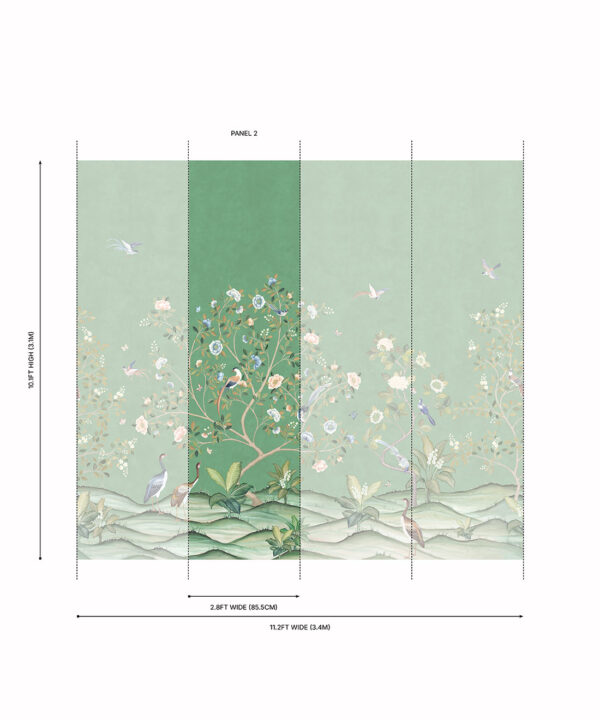Spring Landscape Grasscloth Mural - Image 10