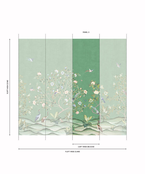 Spring Landscape Grasscloth Mural - Image 11