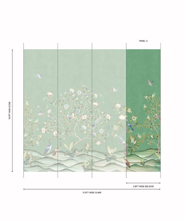 Spring Landscape Grasscloth Mural - Image 12