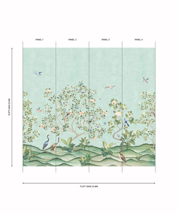Spring Landscape Grasscloth Mural - Image 14
