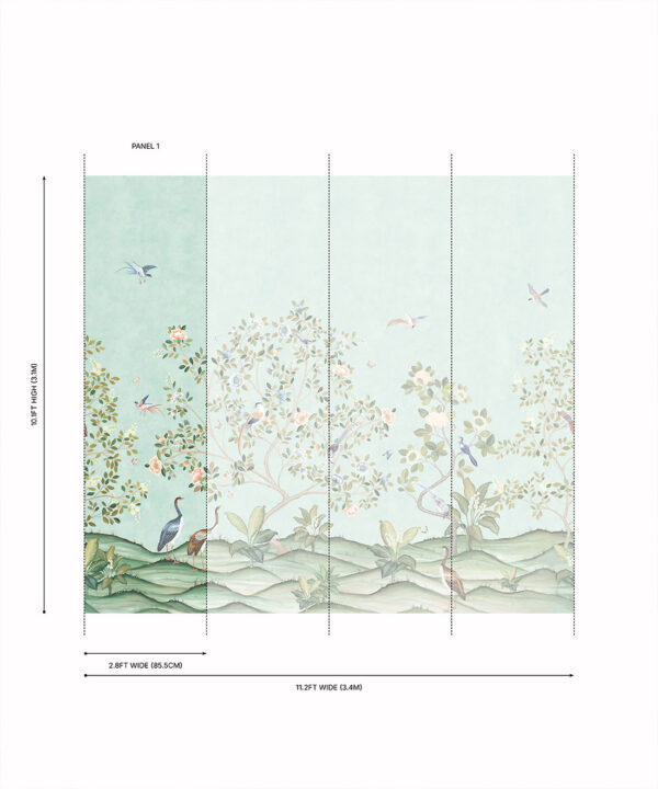Spring Landscape Grasscloth Mural - Image 15