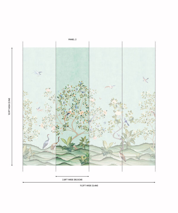 Spring Landscape Grasscloth Mural - Image 16