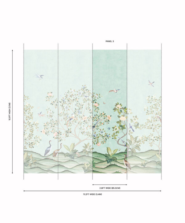 Spring Landscape Grasscloth Mural - Image 17