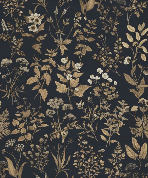 Herbarium Antique Grasscloth Wallpaper