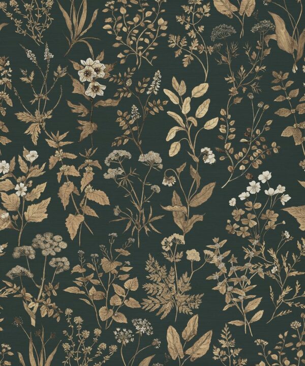 Herbarium Antique Grasscloth Wallpaper - Image 2