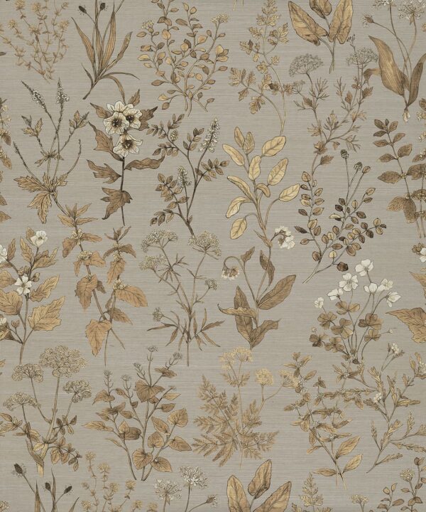 Herbarium Antique Grasscloth Wallpaper - Image 4