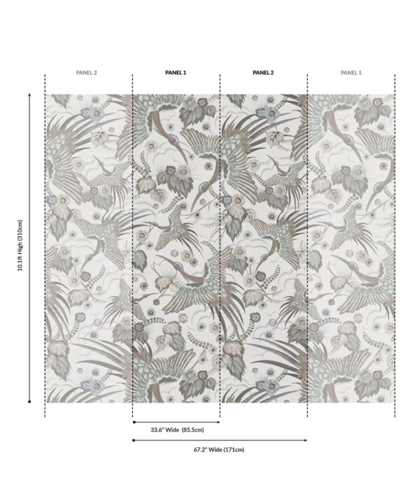 Paradise Wings Grasscloth Wallpaper - Image 4