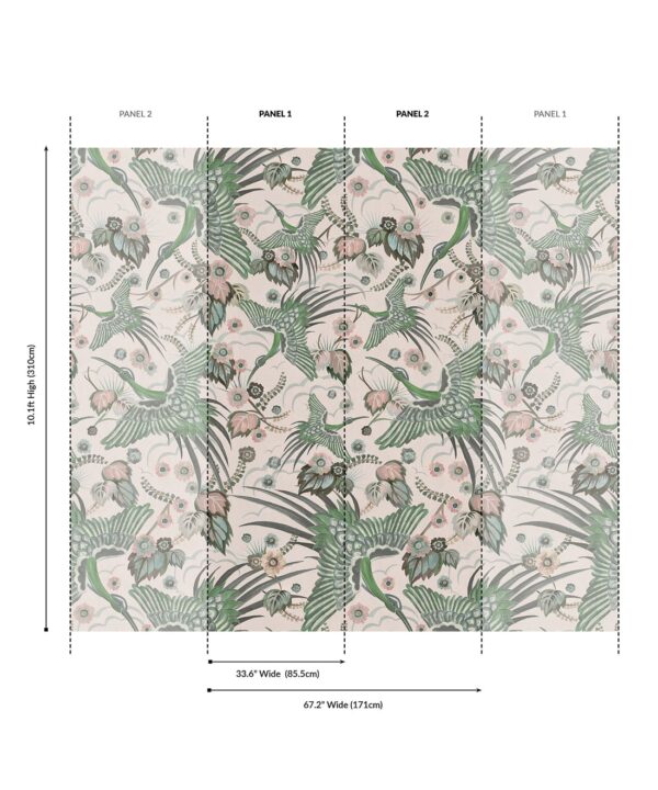 Paradise Wings Grasscloth Wallpaper - Image 10