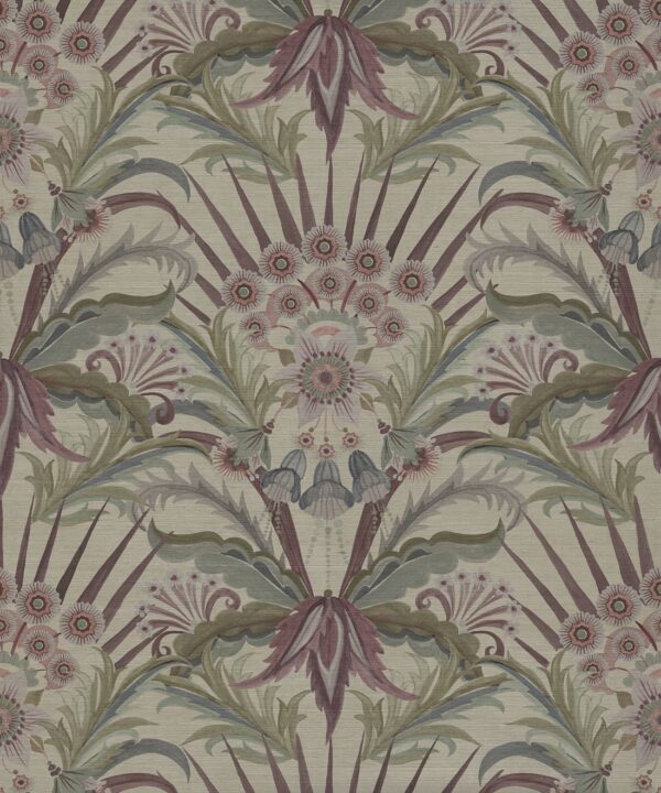 Morning Flowers Grasscloth Wallpaper - Image 4