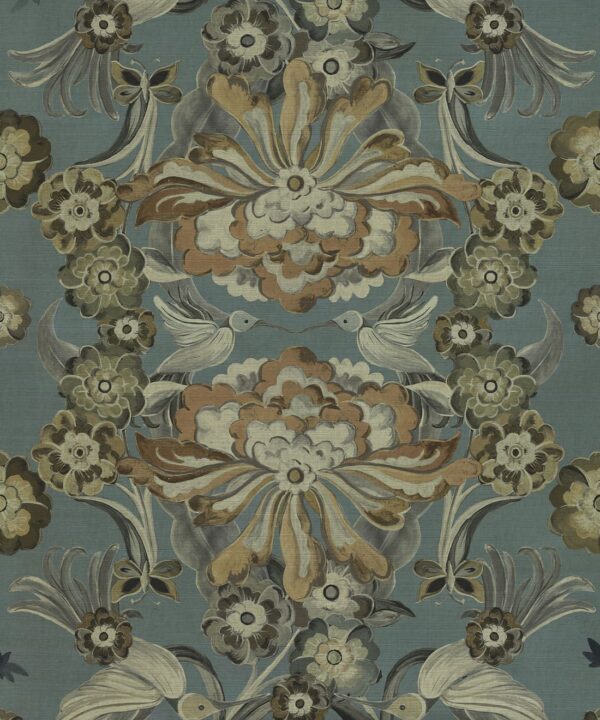 Hummingbird Garden Grasscloth Wallpaper - Image 4