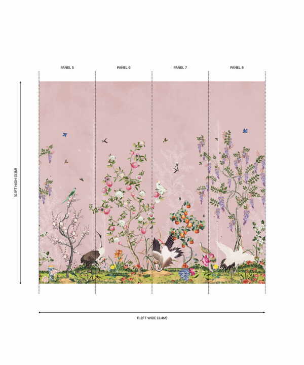 Oriental Garden Grasscloth Mural - Image 3