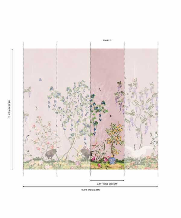 Oriental Garden Grasscloth Mural - Image 6