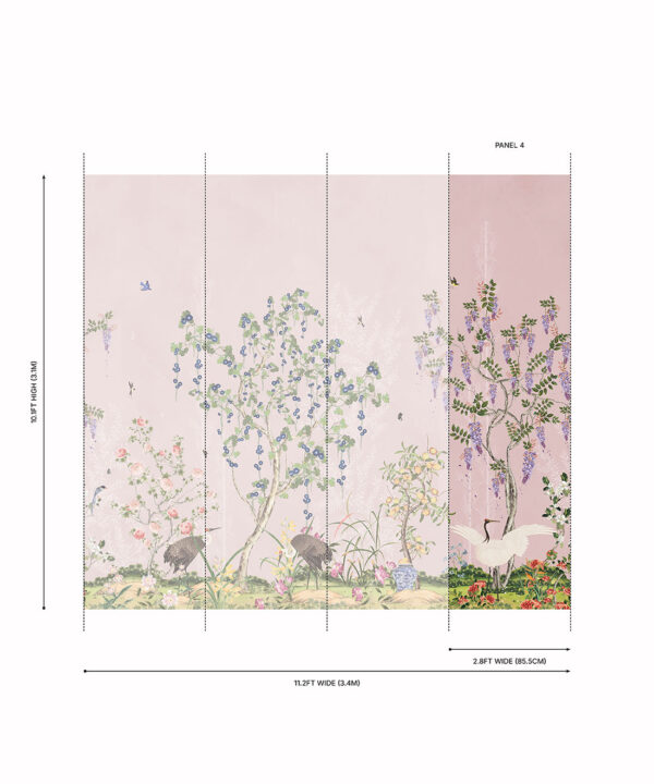 Oriental Garden Grasscloth Mural - Image 7