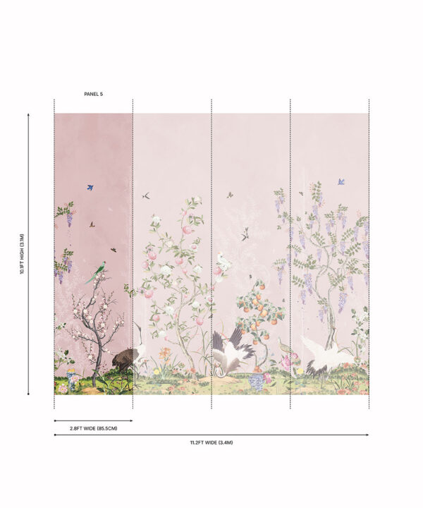 Oriental Garden Grasscloth Mural - Image 8