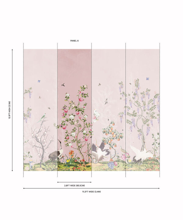 Oriental Garden Grasscloth Mural - Image 9