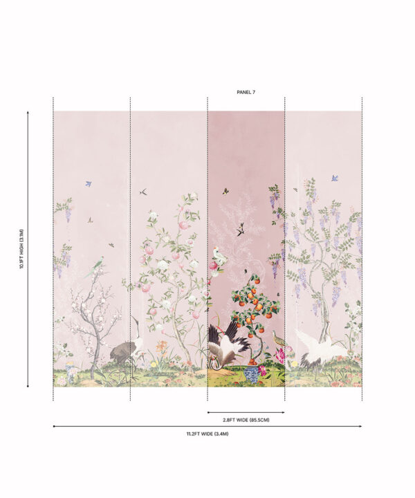 Oriental Garden Grasscloth Mural - Image 10