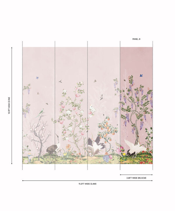 Oriental Garden Grasscloth Mural - Image 11