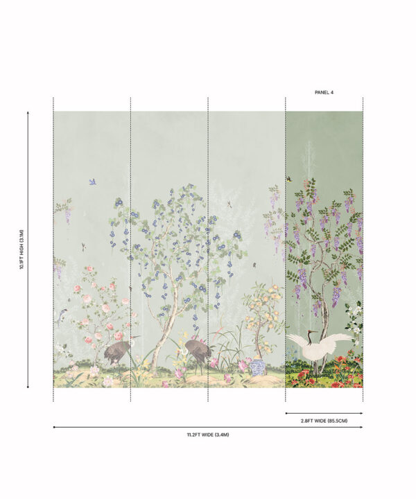 Oriental Garden Grasscloth Mural - Image 18