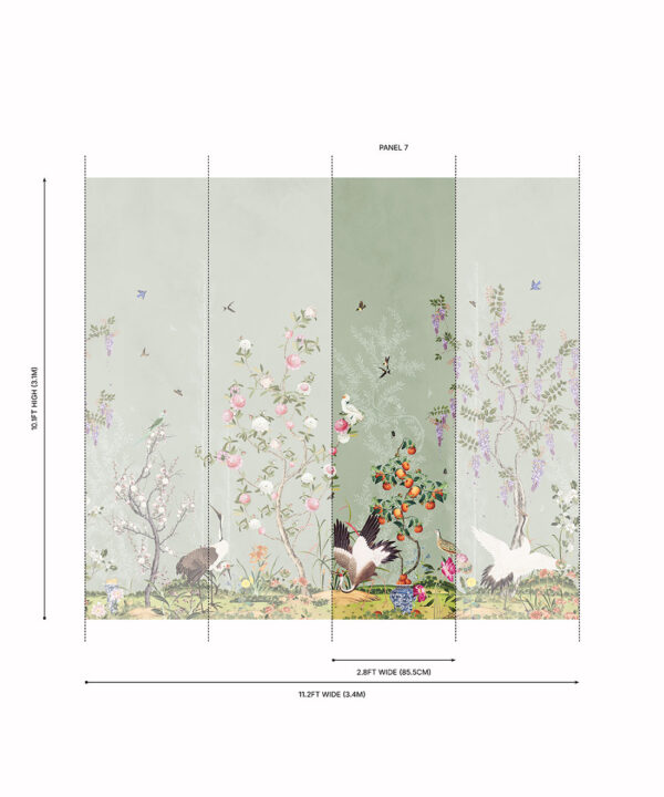 Oriental Garden Grasscloth Mural - Image 21