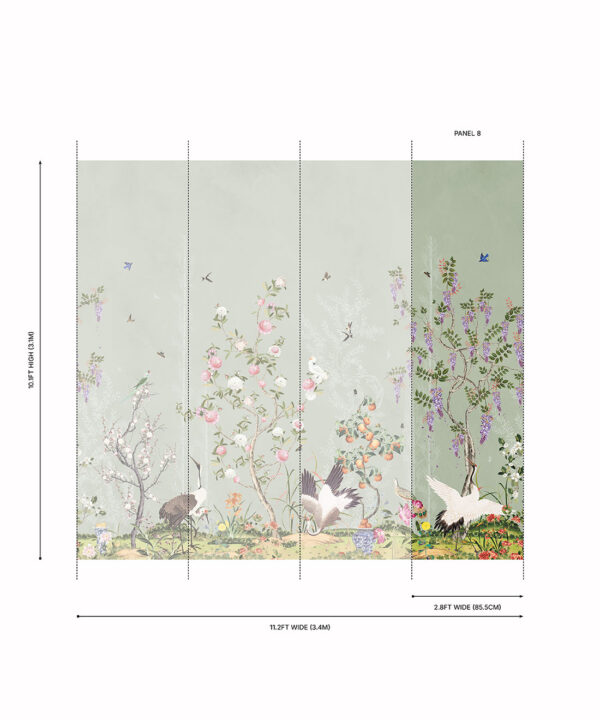 Oriental Garden Grasscloth Mural - Image 22