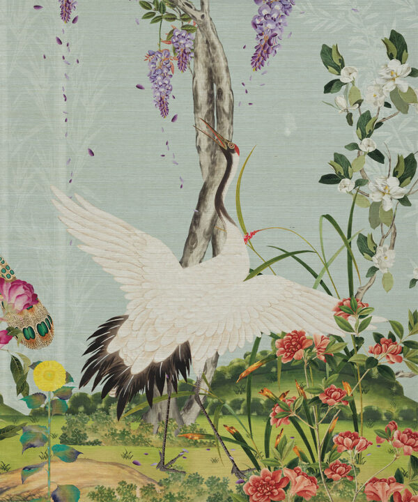 Oriental Garden Grasscloth Mural - Image 34